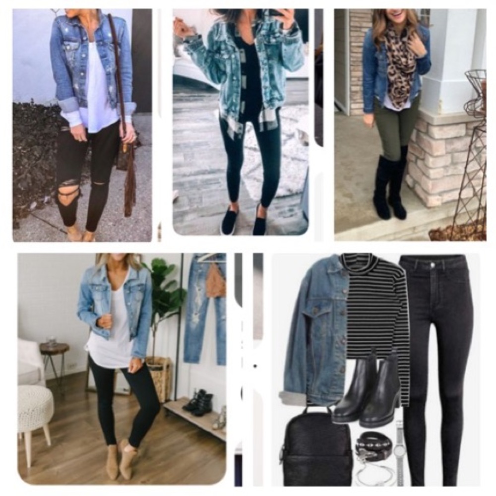 Denim Jean distressed vintage wash Jacket